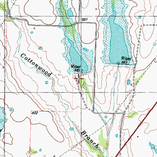 Topographic Map of Soil Conservation Service Site 10 Dam, TX