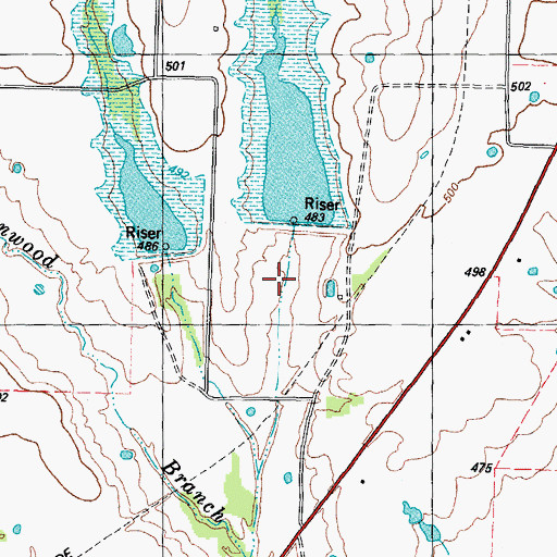 Topographic Map of Soil Conservation Service Site Ii Dam, TX