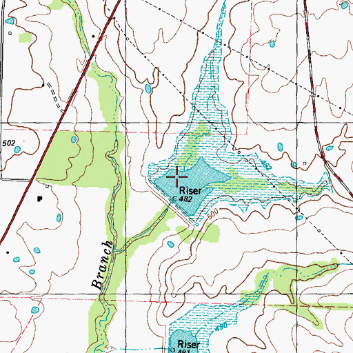 Topographic Map of Soil Conservation Service Site 12 Dam, TX