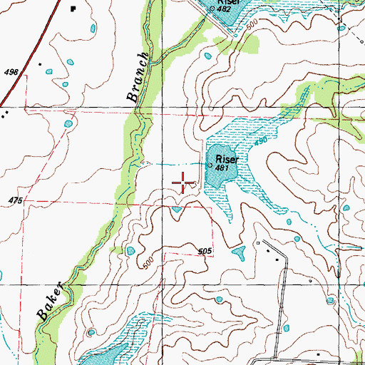 Topographic Map of Soil Conservation Service Site 13 Reservoir, TX