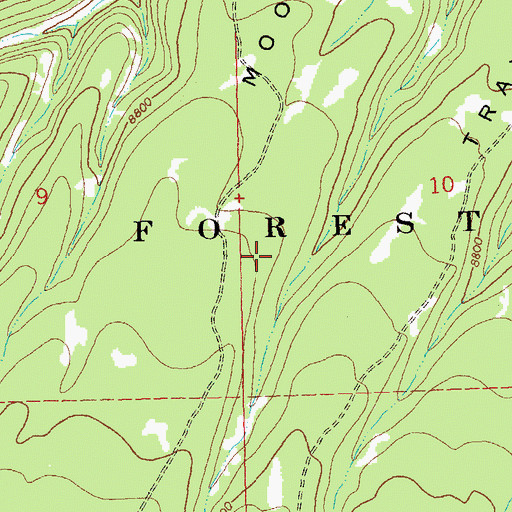 Topographic Map of Moore Mesa Trail, CO