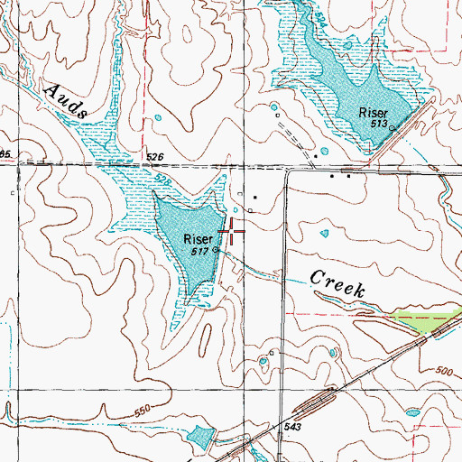 Topographic Map of Soil Conservation Service Site I Reservoir, TX