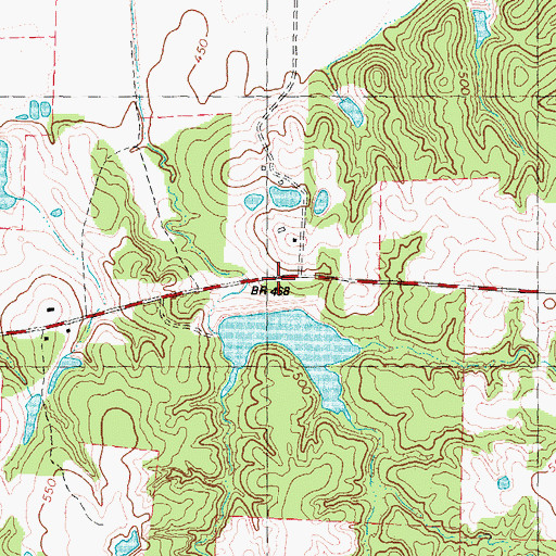 Topographic Map of Soil Conservation Service Site 3 Reservoir, TX