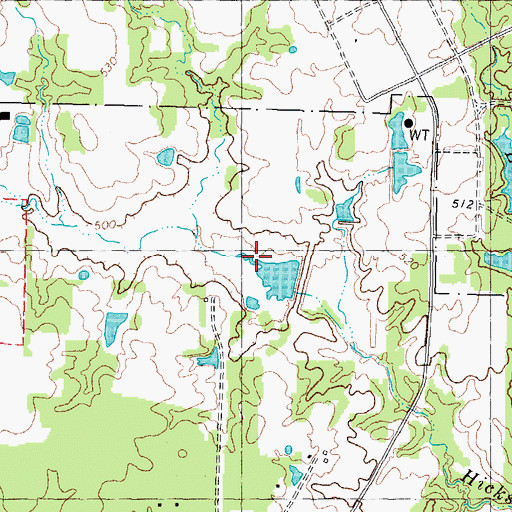 Topographic Map of Soil Conservation Service Site 10 Dam, TX