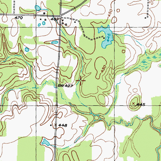 Topographic Map of Stallings Lake Dam, TX