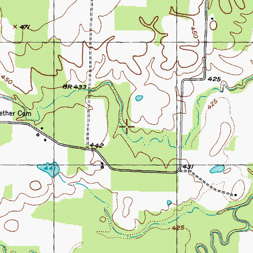 Topographic Map of Soil Conservation Service Site 14 Dam, TX