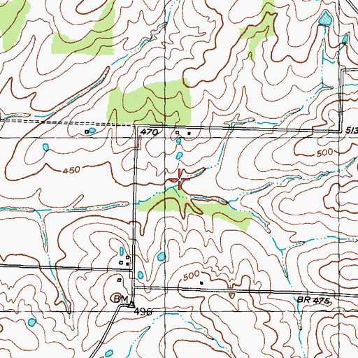 Topographic Map of Soil Conservation Service Site 15 Reservoir, TX