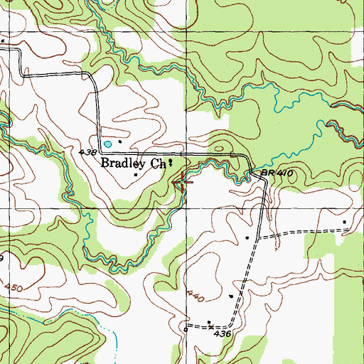 Topographic Map of Soil Conservation Service Site 18 Reservoir, TX