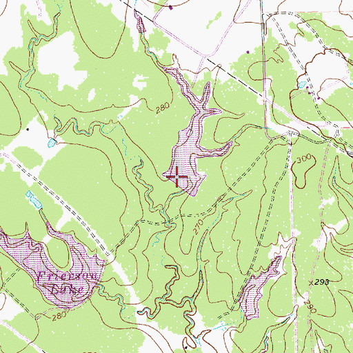 Topographic Map of Spearman Lake Dam, TX