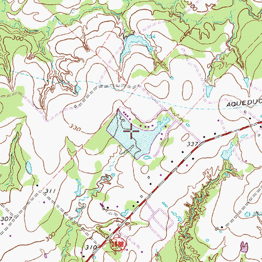 Topographic Map of Leisure Lake, TX