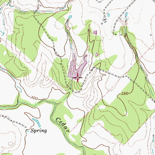 Topographic Map of Stuewe Lake Dam, TX