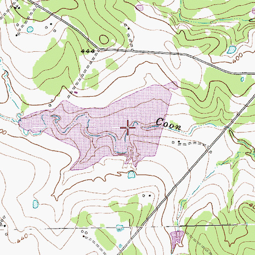 Topographic Map of Soil Conservation Service Site 19 Reservoir, TX