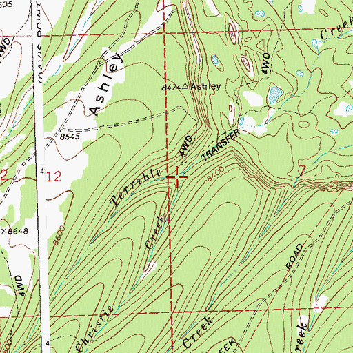 Topographic Map of Christie Creek, CO