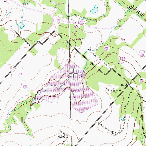 Topographic Map of Soil Conservation Service Site 11 Reservoir, TX