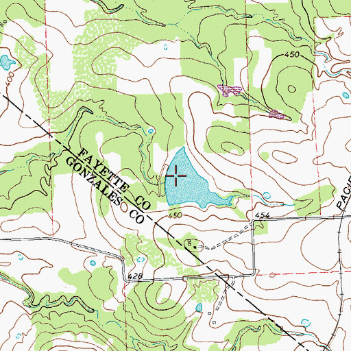 Topographic Map of Kiel Lake, TX