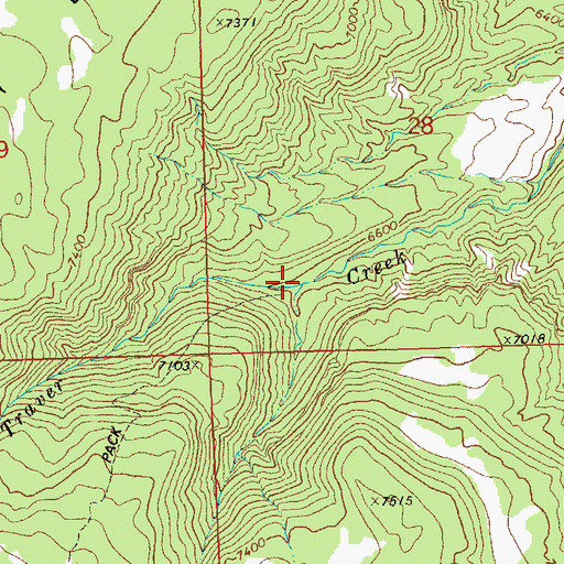 Topographic Map of Al Wright Creek, CO