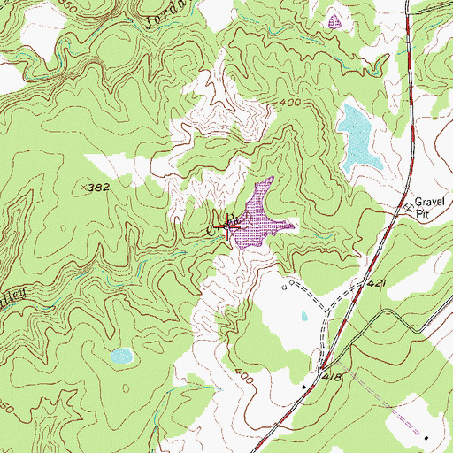 Topographic Map of Farmers Industries Dam, TX