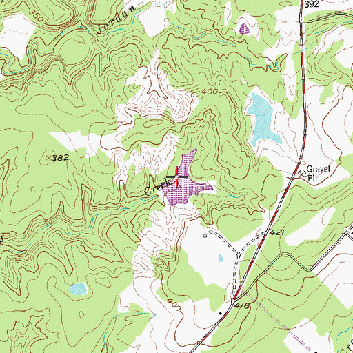 Topographic Map of Farmers Industries Lake, TX
