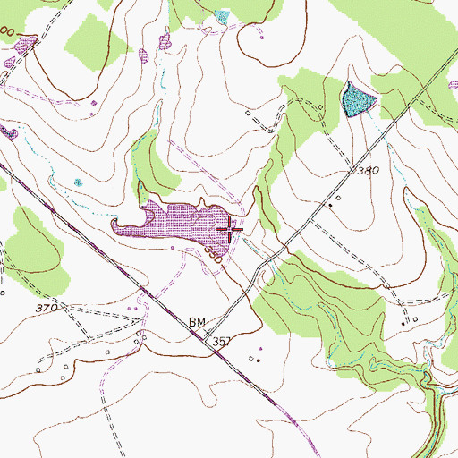 Topographic Map of Soil Conservation Service Site 24 Dam, TX