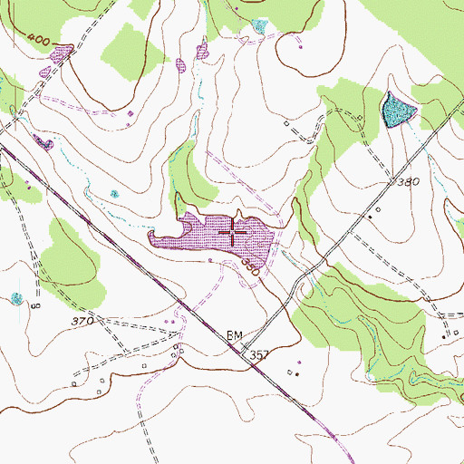 Topographic Map of Soil Conservation Service Site 24 Reservoir, TX