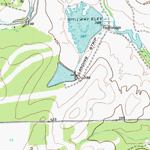 Topographic Map of Quien Sabe Lake Number 2 Dam, TX