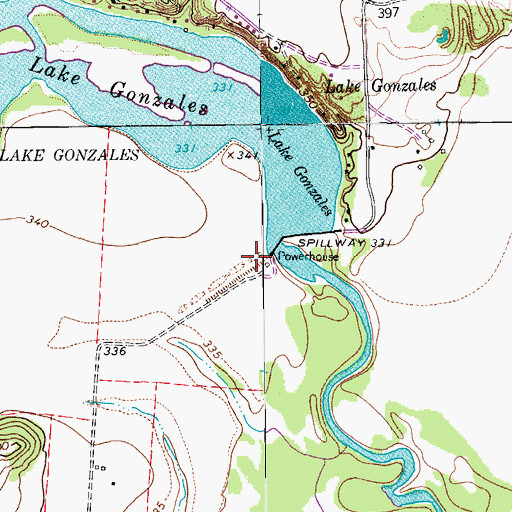 Topographic Map of Lake H-4, TX