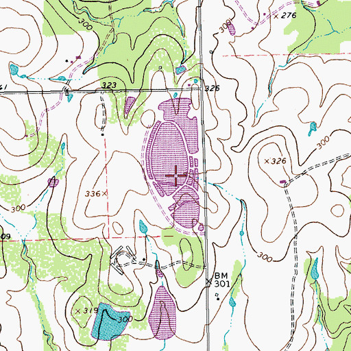 Topographic Map of Mercer Lake Number 1 Dam, TX