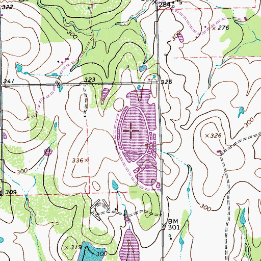 Topographic Map of Mercer Lake Number 1, TX