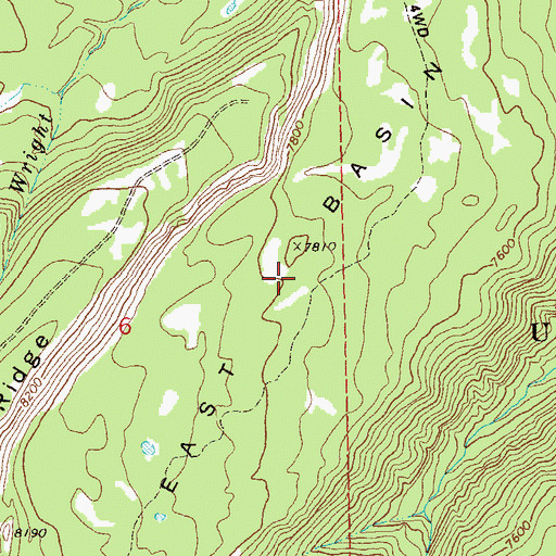 Topographic Map of East Basin, CO