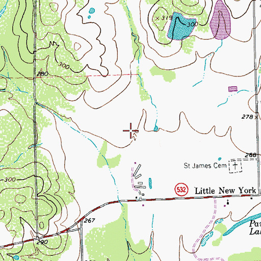 Topographic Map of Mercer Lake Number 2, TX