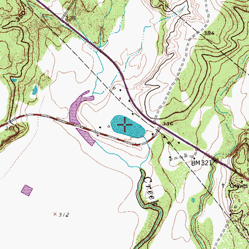 Topographic Map of Benke Lake, TX