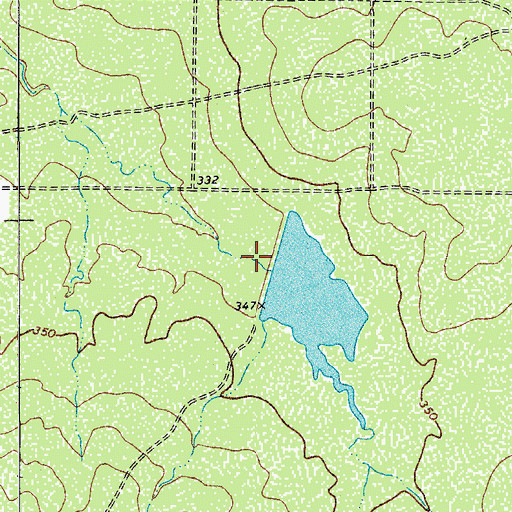 Topographic Map of Duval County Ranch Lake Number 1 Dam, TX
