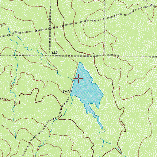 Topographic Map of Duval County Ranch Lake Number 1, TX