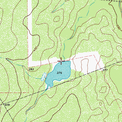 Topographic Map of Duval County Ranch Lake Number 2 Dam, TX