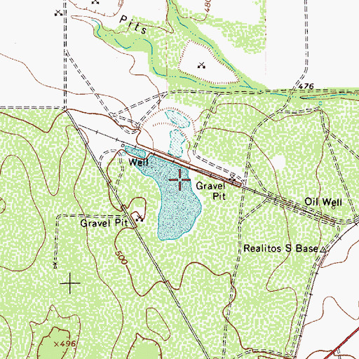 Topographic Map of Wright Brothers Materials Plant Reservoir, TX