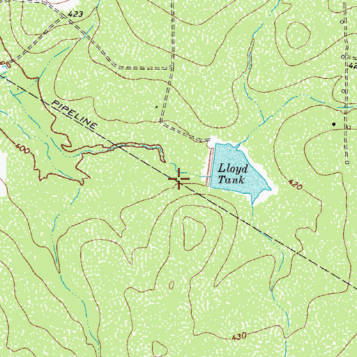 Topographic Map of Duval County Ranch Lloyd Tank Dam, TX