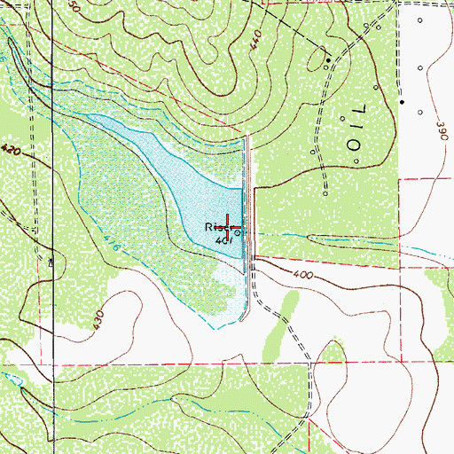 Topographic Map of Soil Conservation Service Site 5 Dam, TX