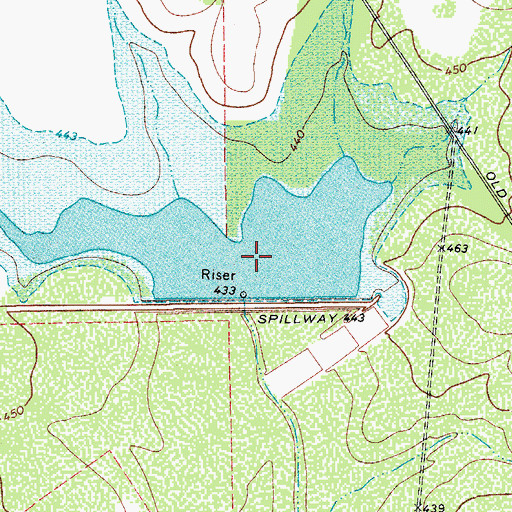 Topographic Map of Soil Conservation Service Site 2 Dam, TX