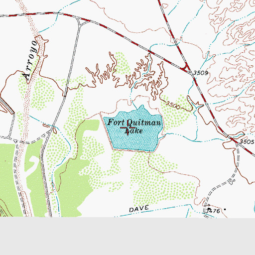 Topographic Map of Fort Quitman Lake, TX