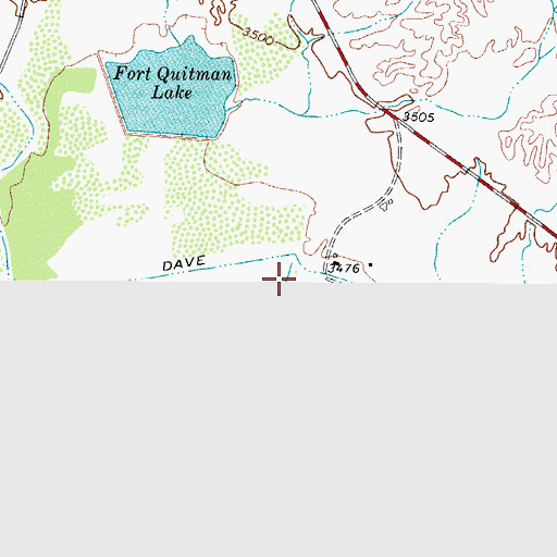 Topographic Map of Fort Quitman Lake Dam Number 2, TX