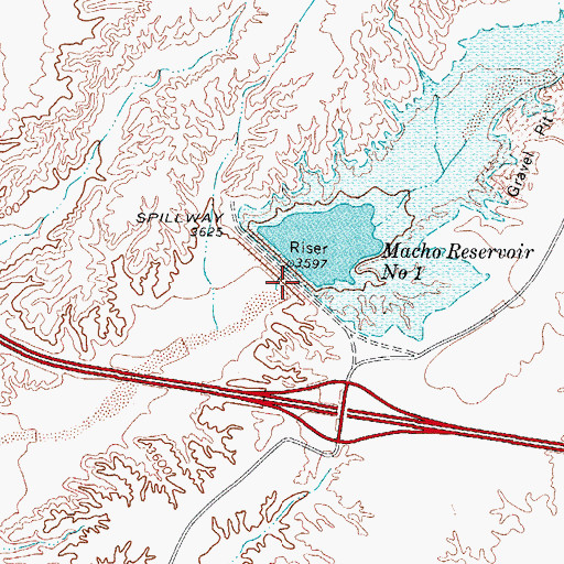 Topographic Map of Soil Conservation Service Site 1 Dam, TX