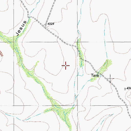 Topographic Map of Sutton Lake Dam, TX