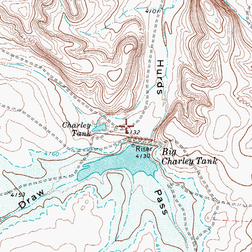 Topographic Map of Reynolds Cattle Company Dam, TX