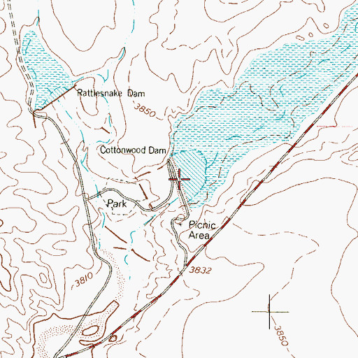 Topographic Map of Cottonwood Lake, TX