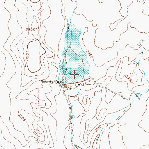 Topographic Map of Roberts Tank, TX