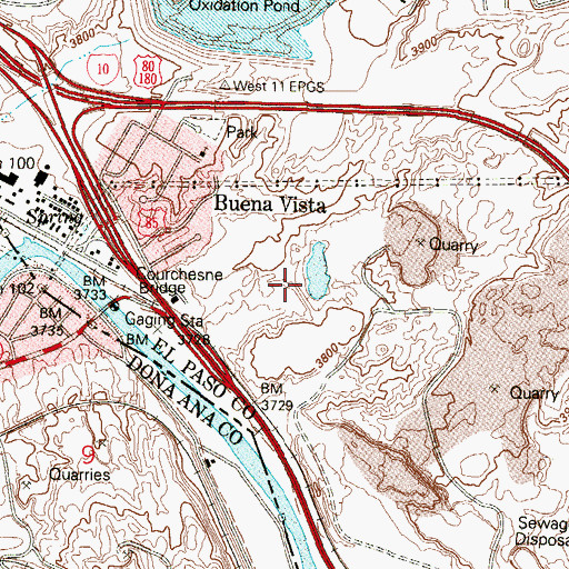 Topographic Map of Portland Cement Dam, TX