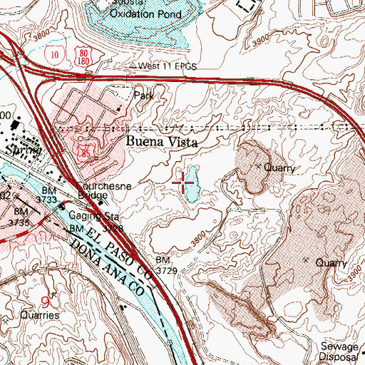 Topographic Map of Portland Cement Reservoir, TX