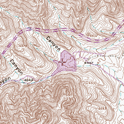 Topographic Map of Fusselman Reservoir, TX
