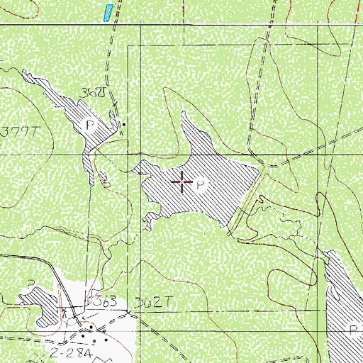 Topographic Map of Martin Lake Number 1 Dam, TX