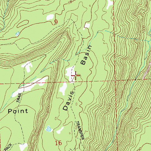 Topographic Map of Davis Basin, CO